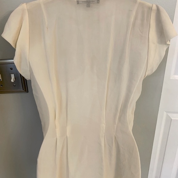 Designer Nanette Lepore Luxury ivory silk Ruffle Career blouse top Women’s 2 XS - Picture 2 of 4